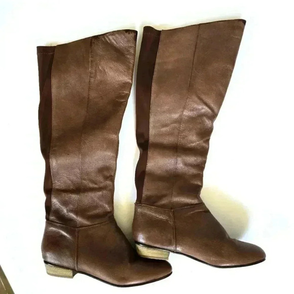 Steve Madden Creation Leather Knee Boots 7.5 - Picture 1 of 10
